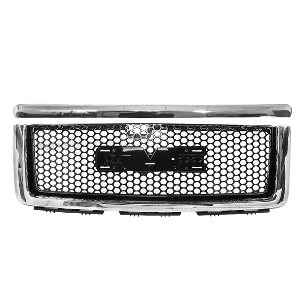 BUMPER GRILLE GRILL BLACK 07-13 GMC SIERRA 1500 DENALI MESH FRONT UPPER HOOD BUMPER GRILLE GRILL BLACK 07-13 GMC SIERRA 1500 DENALI MESH FRONT UPPER HOOD